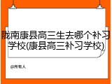 陇南康县高三生去哪个补习学校(康县高三补习学校)