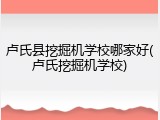 卢氏县挖掘机学校哪家好(卢氏挖掘机学校)