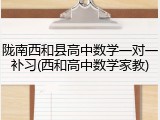 陇南西和县高中数学一对一补习(西和高中数学家教)