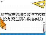 乌兰察布兴和县数控学校有没有(乌兰察布数控学校)