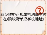新乡牧野正规单招培训学校在哪(牧野单招学校地址)