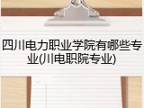 四川电力职业学院有哪些专业(川电职院专业)