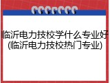 临沂电力技校学什么专业好(临沂电力技校热门专业)