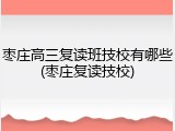 枣庄高三复读班技校有哪些(枣庄复读技校)