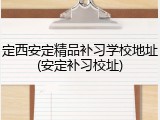 定西安定精品补习学校地址(安定补习校址)
