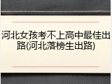 河北女孩考不上高中最佳出路(河北落榜生出路)