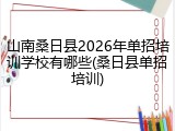 山南桑日县2026年单招培训学校有哪些(桑日县单招培训)