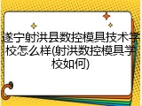遂宁射洪县数控模具技术学校怎么样(射洪数控模具学校如何)