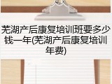 芜湖产后康复培训班要多少钱一年(芜湖产后康复培训年费)