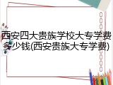 西安四大贵族学校大专学费多少钱(西安贵族大专学费)