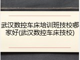 武汉数控车床培训班技校哪家好(武汉数控车床技校)