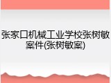 张家口机械工业学校张树敏案件(张树敏案)