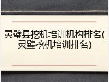 灵璧县挖机培训机构排名(灵璧挖机培训排名)