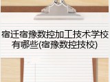 宿迁宿豫数控加工技术学校有哪些(宿豫数控技校)