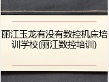 丽江玉龙有没有数控机床培训学校(丽江数控培训)