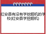 红安县有没有学挖掘机的学校(红安县学挖掘机)