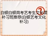 白银白银高考艺考生文化课补习班推荐(白银艺考文化补习)