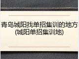 青岛城阳找单招集训的地方(城阳单招集训地)