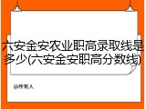 六安金安农业职高录取线是多少(六安金安职高分数线)