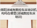 绵阳涪城有数控车床培训机构吗在哪里(涪城数控车床培训)