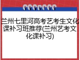兰州七里河高考艺考生文化课补习班推荐(兰州艺考文化课补习)