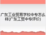 广东工业贸易学校中专怎么样(广东工贸中专评价)