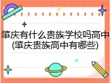 肇庆有什么贵族学校吗高中(肇庆贵族高中有哪些)