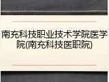 南充科技职业技术学院医学院(南充科技医职院)