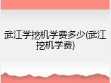 武江学挖机学费多少(武江挖机学费)