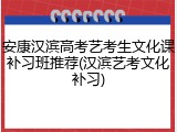 安康汉滨高考艺考生文化课补习班推荐(汉滨艺考文化补习)