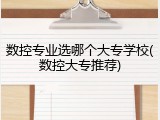 数控专业选哪个大专学校(数控大专推荐)