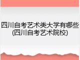 四川自考艺术类大学有哪些(四川自考艺术院校)