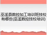 巫溪县数控加工培训班技校有哪些(巫溪数控技校培训)