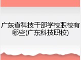 广东省科技干部学校职校有哪些(广东科技职校)
