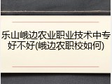 乐山峨边农业职业技术中专好不好(峨边农职校如何)