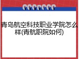 青岛航空科技职业学院怎么样(青航职院如何)
