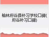 榆林府谷县补习学校口碑(府谷补习口碑)