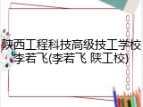 陕西工程科技高级技工学校李若飞(李若飞 陕工校)