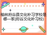 榆林府谷县文化补习学校是哪一家(府谷文化补习校)