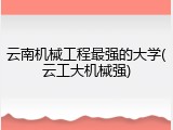 云南机械工程最强的大学(云工大机械强)