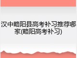 汉中略阳县高考补习推荐哪家(略阳高考补习)