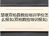 楚雄双柏县数控培训学校怎么报名(双柏数控培训报名)