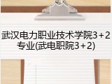 武汉电力职业技术学院3+2专业(武电职院3+2)