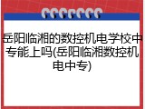 岳阳临湘的数控机电学校中专能上吗(岳阳临湘数控机电中专)