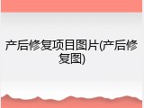 产后修复项目图片(产后修复图)