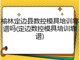 榆林定边县数控模具培训靠谱吗(定边数控模具培训靠谱)