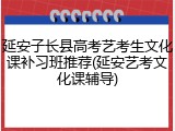 延安子长县高考艺考生文化课补习班推荐(延安艺考文化课辅导)