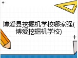 博爱县挖掘机学校哪家强(博爱挖掘机学校)
