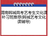 渭南韩城高考艺考生文化课补习班推荐(韩城艺考文化课辅导)