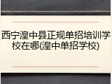 西宁湟中县正规单招培训学校在哪(湟中单招学校)
